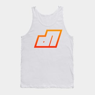 Leo Orange Gradient Outline Tank Top